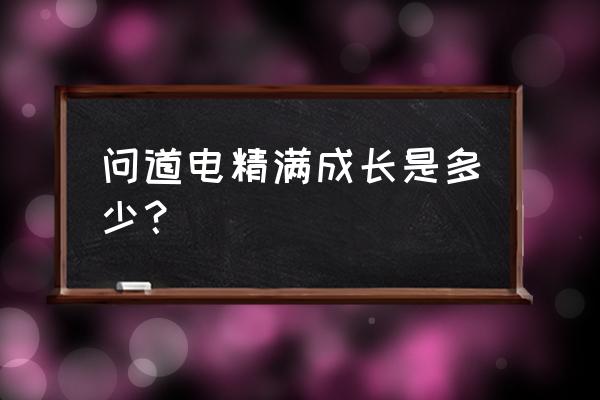 问道50满属性是多少 问道电精满成长是多少？