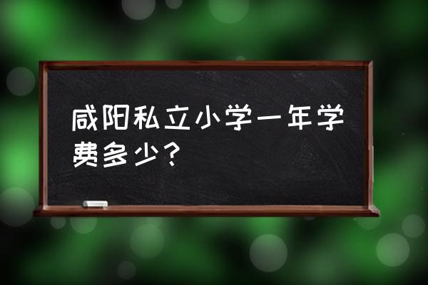 西安咸阳哪有民办小学 咸阳私立小学一年学费多少？
