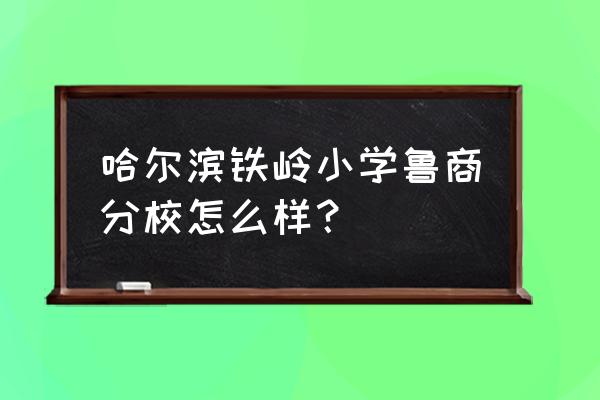 哈尔滨市铁岭小学有几个校区 哈尔滨铁岭小学鲁商分校怎么样? 哈尔滨市铁岭小学有几个校区 哈尔滨铁岭小学鲁商分校怎么样?