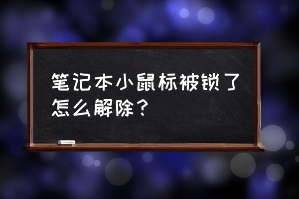 怎么解锁笔记本鼠标 笔记本小鼠标被锁了怎么解除? 怎么解锁笔记本鼠标 笔记本小鼠标被锁了怎么解除?