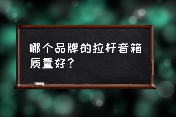 什么品牌拉杆音箱好 哪个品牌的拉杆音箱质量好? 什么品牌拉杆音箱好 哪个品牌的拉杆音箱质量好?