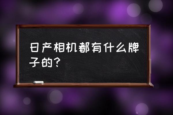 ge数码相机是哪生产 日产相机都有什么牌子的？