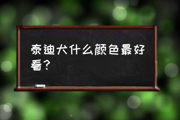 我的小傻瓜犬什么颜色的好看 泰迪犬什么颜色最好看? 我的小傻瓜犬什么颜色的好看 泰迪犬什么颜色最好看?