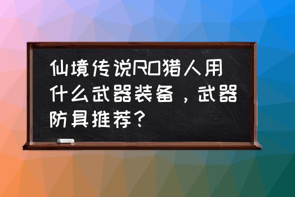仙境传说神秘弓和喵喵弓哪个好 仙境传说RO猎人用什么武器装备，武器防具推荐？