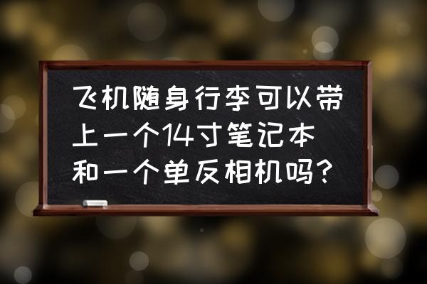 机场安检数码相机几块电池 飞机随身行李可以带上一个14寸笔记本和一个单反相机吗？