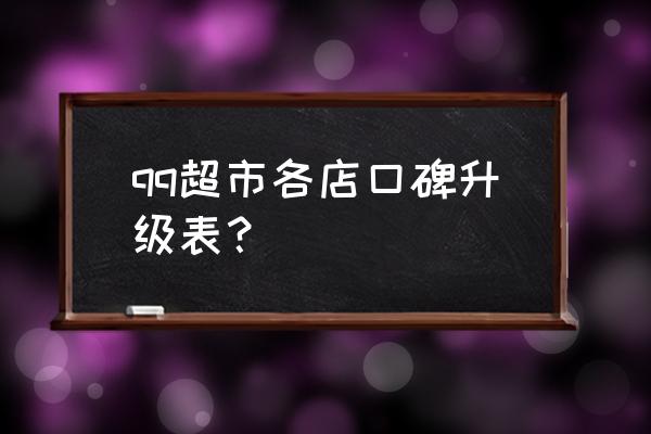 qq超市保姆哪个好 qq超市各店口碑升级表? qq超市保姆哪个好 qq超市各店口碑升级表?