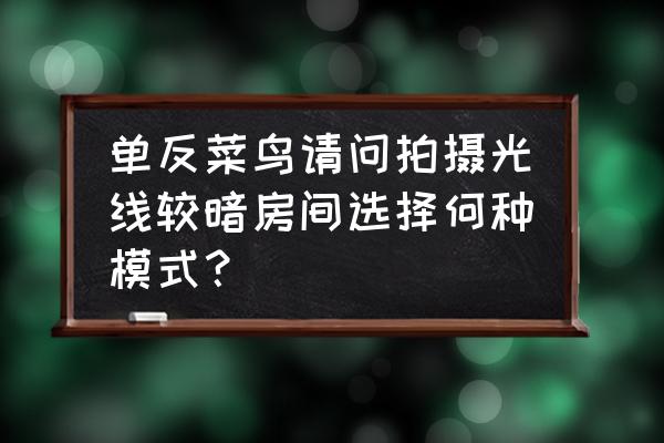 单反相机如何选择拍摄光线 单反菜鸟请问拍摄光线较暗房间选择何种模式？