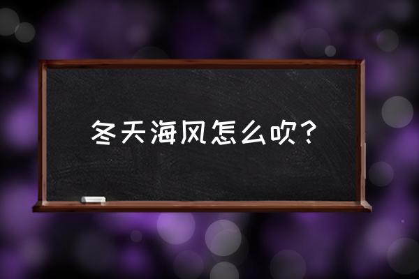 冬天海边拍照技巧 冬天海风怎么吹？