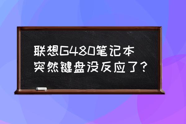 联想g480键盘字母变数字怎么办 联想G480笔记本突然键盘没反应了? 联想g480键盘字母变数字怎么办 联想G480笔记本突然键盘没反应了?