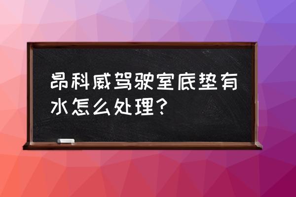 汽车副驾驶脚下有水怎么回事 昂科威驾驶室底垫有水怎么处理？