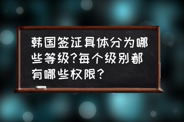 在韩国申请f4签证需要准备什么 韩国签证具体分为哪些等级?每个级别都有哪些权限? 在韩国申请f4签证需要准备什么 韩国签证具体分为哪些等级?每个级别都有哪些权限?