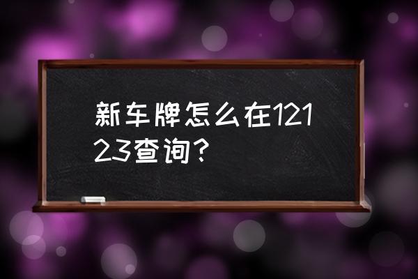 12123上看不到车牌进度 新车牌怎么在12123查询? 12123上看不到车牌进度 新车牌怎么在12123查询?