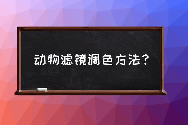 如何增加游戏画面锐度 动物滤镜调色方法? 如何增加游戏画面锐度 动物滤镜调色方法?