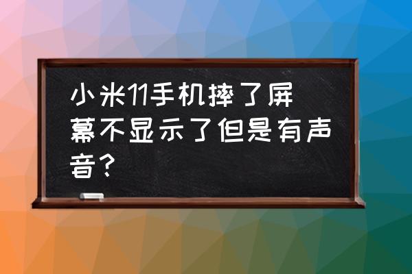 手机摔了一下屏幕不亮了什么原因 小米11手机摔了屏幕不显示了但是有声音? 手机摔了一下屏幕不亮了什么原因 小米11手机摔了屏幕不显示了但是有声音?